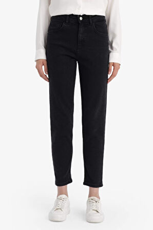 Comfort Mom Yüksek Bel Bilek Boy Jean Pantolon