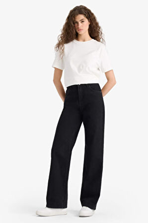 90's Wide Leg Yüksek Bel Uzun Jean Pantolon