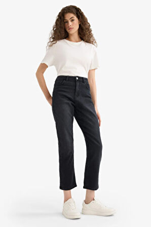 Mary Vintage Straight Fit Yüksek Bel Bilek Boy Jean Pantolon