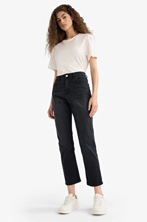Mary Vintage Straight Fit Yüksek Bel Bilek Boy Jean Pantolon