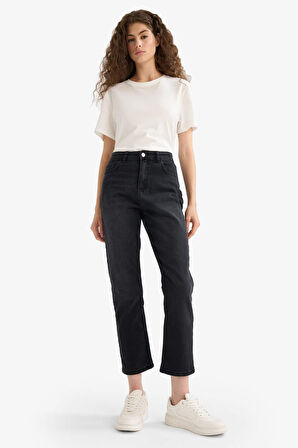 Mary Vintage Straight Fit Yüksek Bel Bilek Boy Jean Pantolon