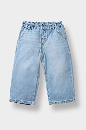 Kız Bebek Okul Wide Leg Jean Pantolon