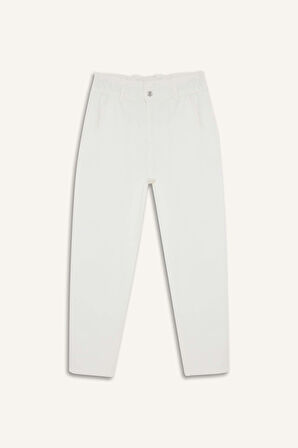 DeFacto Paperbag Beli Lastikli Bilek Boy Jean Pantolon E8001AX25SMWT1