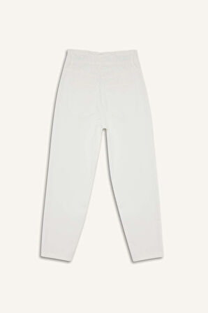 DeFacto Paperbag Beli Lastikli Bilek Boy Jean Pantolon E8001AX25SMWT1