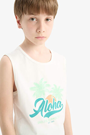 DeFacto Erkek Çocuk 2'li Takım Baskılı Atlet Deniz Şortu E7591A825HSER105