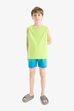 DeFacto Erkek Çocuk Degrade Baskılı Deniz Şortu E7577A825HSGN669