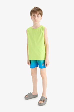 DeFacto Erkek Çocuk Degrade Baskılı Deniz Şortu E7577A825HSGN669