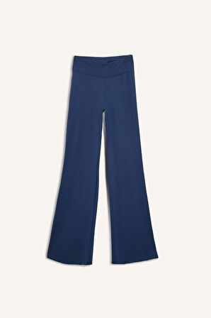 DeFactoFit Wide Leg Geniş Paça Toparlayıcı Yüksek Bel Soft Touch Sporcu Pantolon