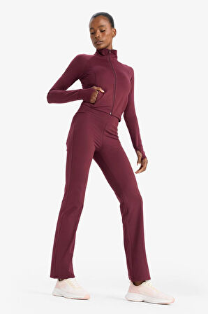 DeFactoFit Flare Fit Toparlayıcı Yüksek Bel İspanyol Paça Soft Touch Sporcu Pantolon