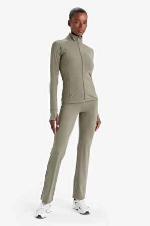 DeFactoFit Flare Fit Toparlayıcı Yüksek Bel İspanyol Paça Soft Touch Sporcu Pantolon