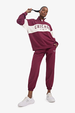 DeFactoFit NBA Chicago Bulls Standart Fit Cepli Jogger Paça Standart Boy Pantolon