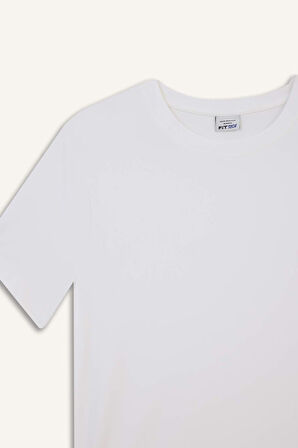 DeFactoFit Standart Fit Bisiklet Yaka Sporcu Basic Düz Kısa Kollu Tişört