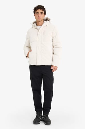 Su İtici Regular Fit Kapüşonlu Astarlı İç Cepli Fermuarlı Cepli Mont