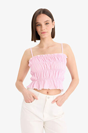 Coool Fitted Büzgülü Askılı Atlet