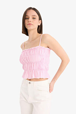 Coool Fitted Büzgülü Askılı Atlet