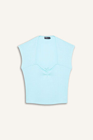 DeFacto Coool Fitted Crop Kısa Kollu Tişört F2238AX25SMTR516