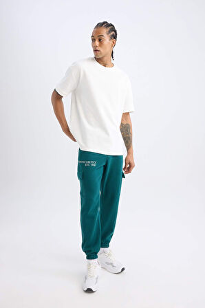 DeFactoFit Jogger Eşofman Altı NBA Boston Celtics Standart Fit Kargo Cepli Beli Paçası Lastikli A9684AX24AUGN246