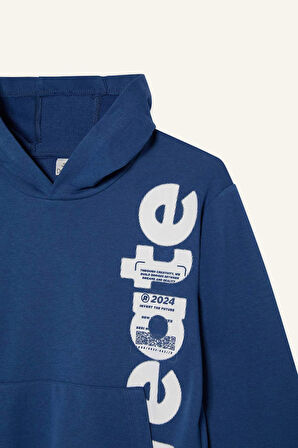 DeFacto Erkek Çocuk Kapüşonlu Kanguru Cepli Baskılı Sweatshirt D7713A825SPIN27