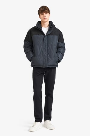 Su İtici Oversize Kadife Mont
