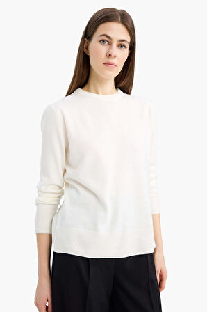 Relax Fit Bisiklet Yaka Triko Kazak