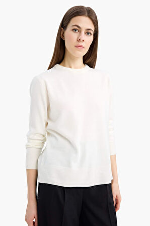 Relax Fit Bisiklet Yaka Triko Kazak