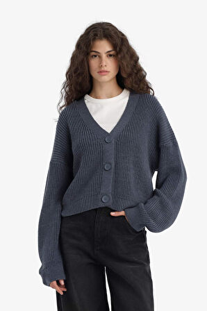 Regular Fit V Yaka Hırka