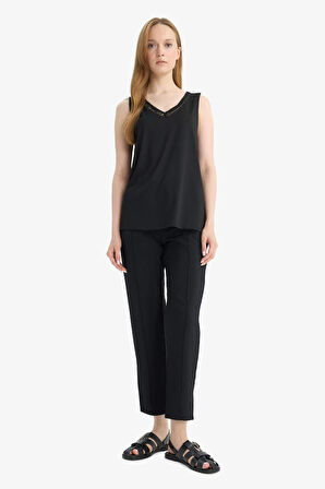 Regular Fit Düz Paça Aerobin Pantolon