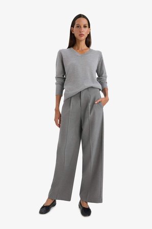 DeFacto Relax Fit Yumuşak Dokulu V Yaka Basic Triko Kazak C4024AX25WNGR456