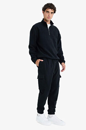 Regular Fit Kargo Cepli Polar Pantolon