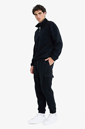 Regular Fit Kargo Cepli Polar Pantolon