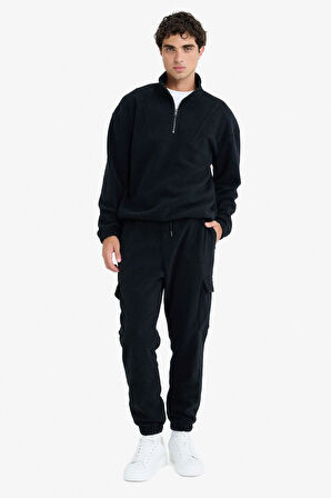 Regular Fit Kargo Cepli Polar Pantolon
