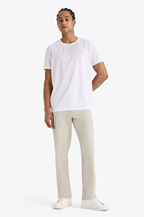 DeFactoFit Slim Fit Dar Kesim Standart Paça Dokuma Sporcu Pantolon