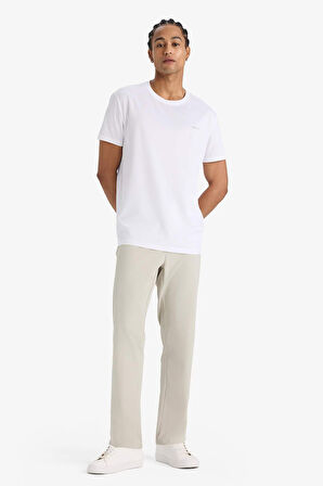 DeFactoFit Slim Fit Dar Kesim Standart Paça Dokuma Sporcu Pantolon