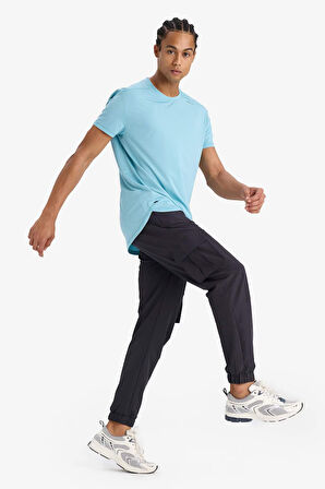 DeFactoFit Slim Fit Dar Kesim Kargo Cepli Dokuma Sporcu Jogger Eşofman Altı