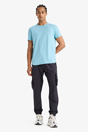 DeFactoFit Slim Fit Dar Kesim Kargo Cepli Dokuma Sporcu Jogger Eşofman Altı