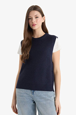 Oversize Geniş Kalıp Bisiklet Yaka Süveter