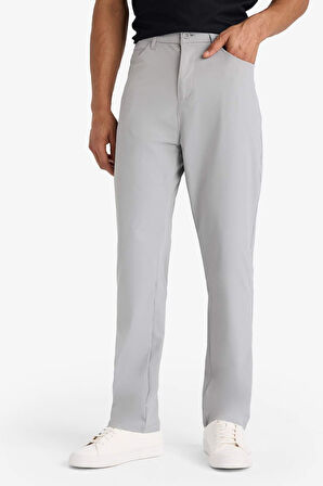DeFactoFit Slim Fit Dar Kesim Standart Paça Dokuma Sporcu Pantolon