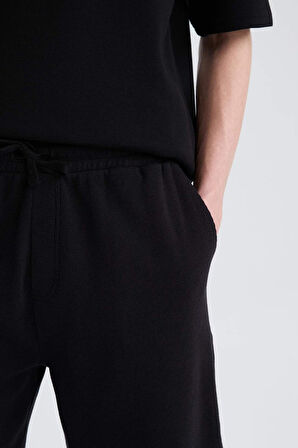 %100 Pamuk Regular Fit Waffle Şort