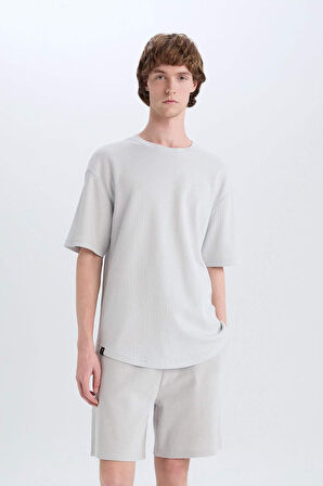 %100 Pamuk Regular Fit Waffle Şort