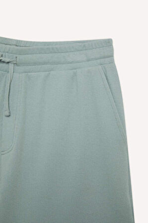 %100 Pamuk Regular Fit Waffle Şort