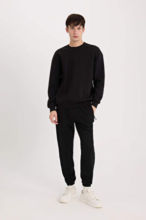 Slim Fit Dar Kesim Fermuar Cepli Pike Eşofman Altı