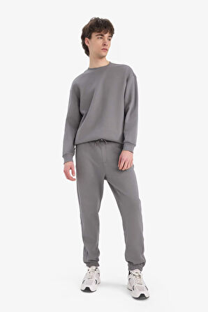 Slim Fit Dar Kesim Fermuar Cepli Pike Eşofman Altı