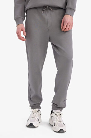 Slim Fit Dar Kesim Fermuar Cepli Pike Eşofman Altı