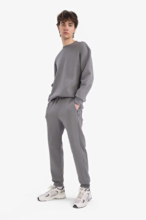 Slim Fit Dar Kesim Fermuar Cepli Pike Eşofman Altı