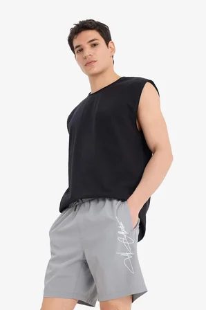 DeFacto Regular Fit File Astarlı Kısa Boy Deniz Şortu B7255AX25HSGR265
