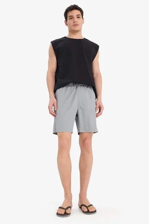 DeFacto Regular Fit File Astarlı Kısa Boy Deniz Şortu B7255AX25HSGR265