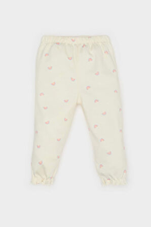 Kız Bebek Pijama Takımı Gökkuşağı Baskılı Uzun Kollu Üst Beli Lastikli Uzun Alt