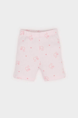 Kız Bebek Barbie Pijama Takımı Kısa Kollu Fitilli Kaşkorse Üst Beli Lastikli Şort