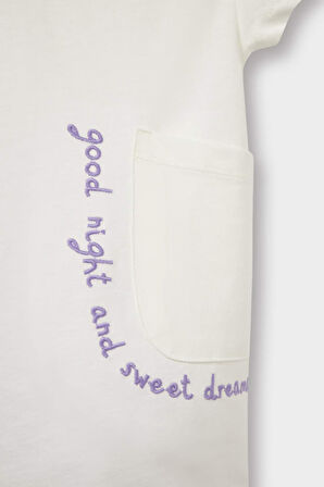 Kız Bebek Slogan Desenli Kısa Kollu Penye 2'li Pijama Takımı