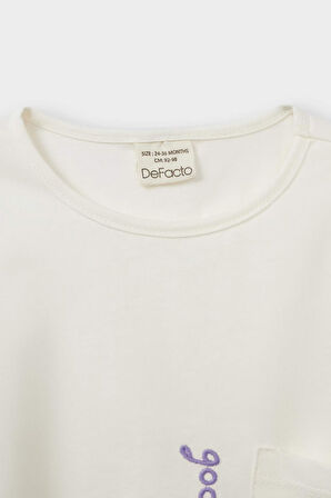 DeFacto Kız Bebek Pijama Takımı Kısa Kollu Penye Üst Esnek Belli Şort E1548A525HSPN425